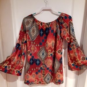 Win Win Rust and Blue Vintage Tribal